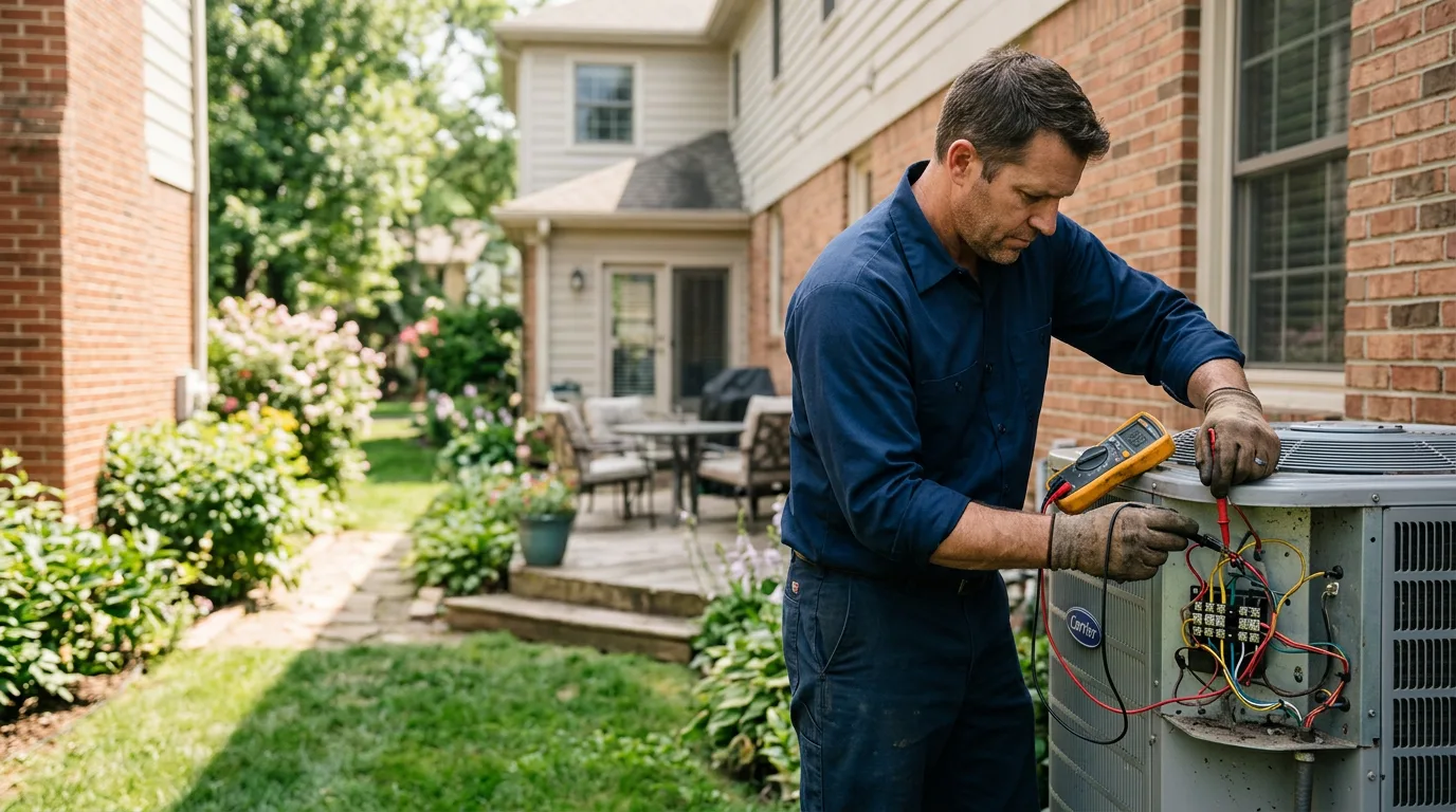 HVAC technician working near Roper, NC